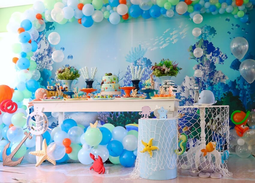 under the sea birthday party decorations - Crush Pools - Back-to-School Pool Party Themes